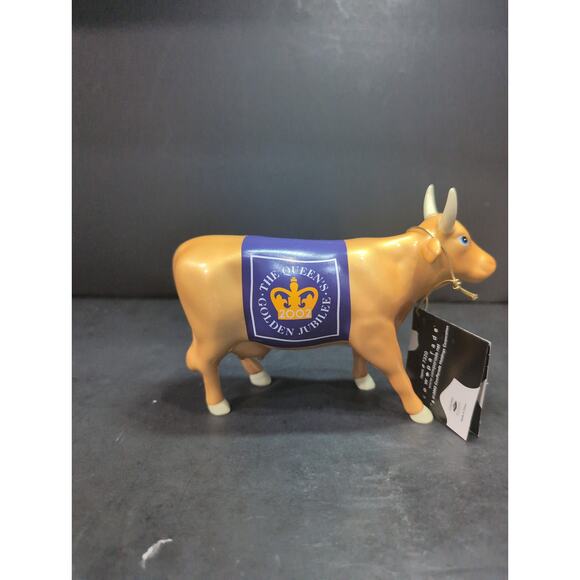 Cow Parade The Queens Jubilee Cow Figurine, Westland Giftware,‎ #7320, Flaw - Picture 4 of 10